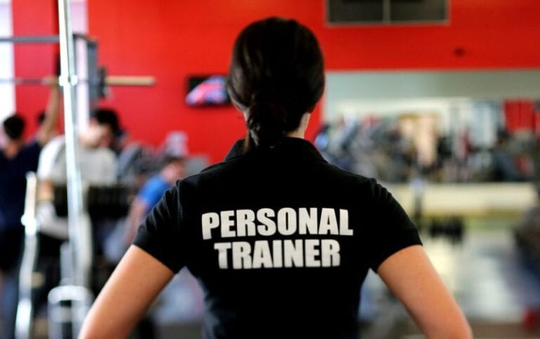 Personal trainer in actie